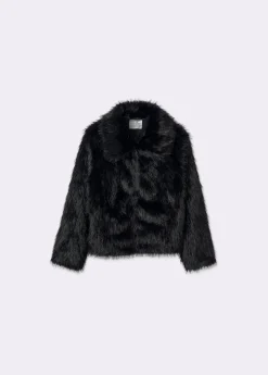 Brownie Abrigos Y Chaquetas*Abrigo corto cuello efecto pelo Negro