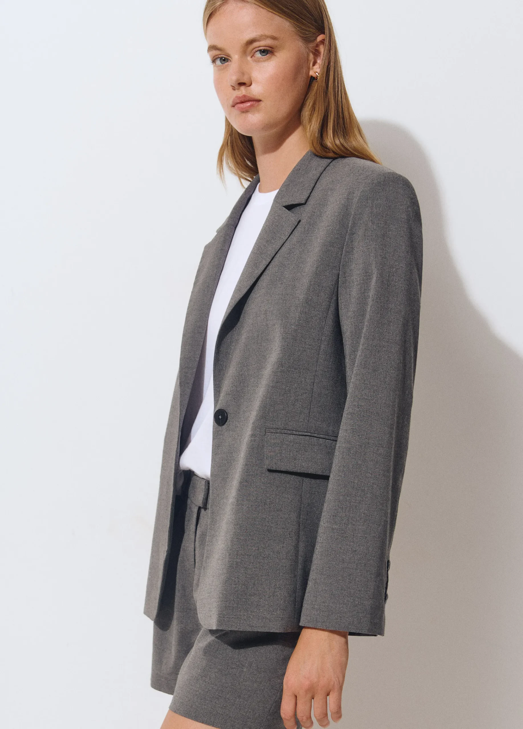 Brownie Total Look*Americana recta sastre Gris
