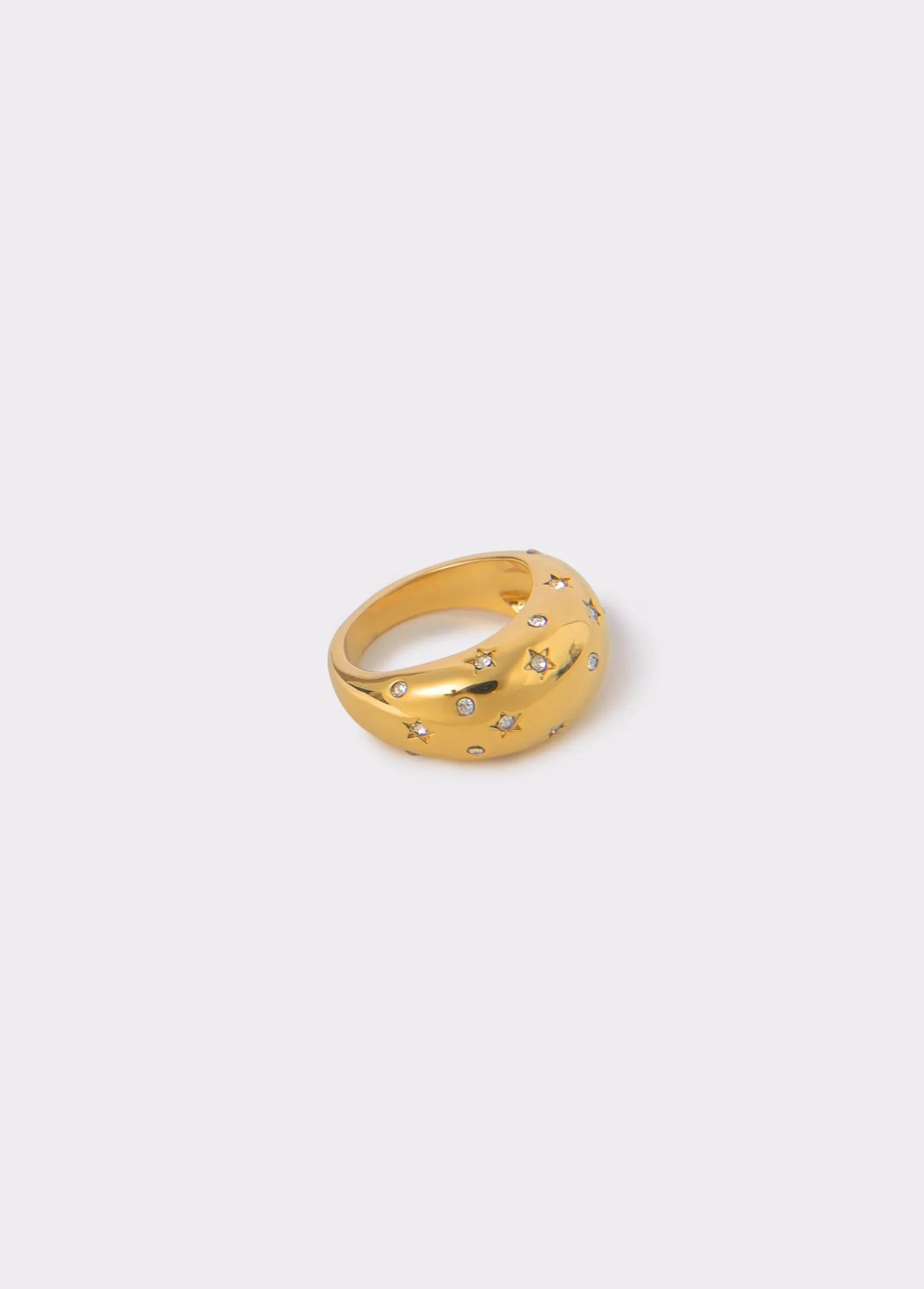 Brownie Bisutería*Anillo grueso incrustaciones Dorado