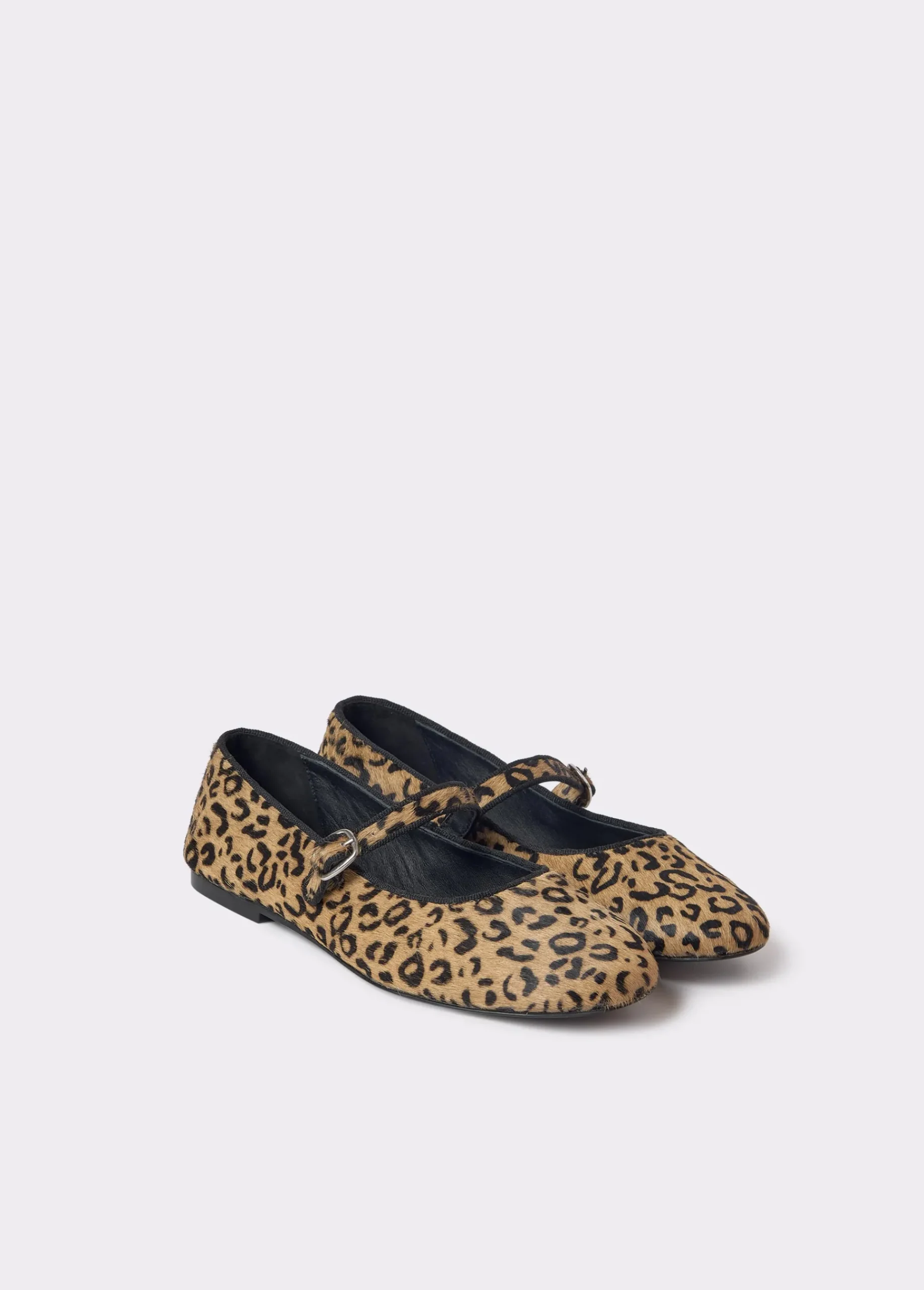 Brownie Zapatos*Bailarina piel animal print Negro