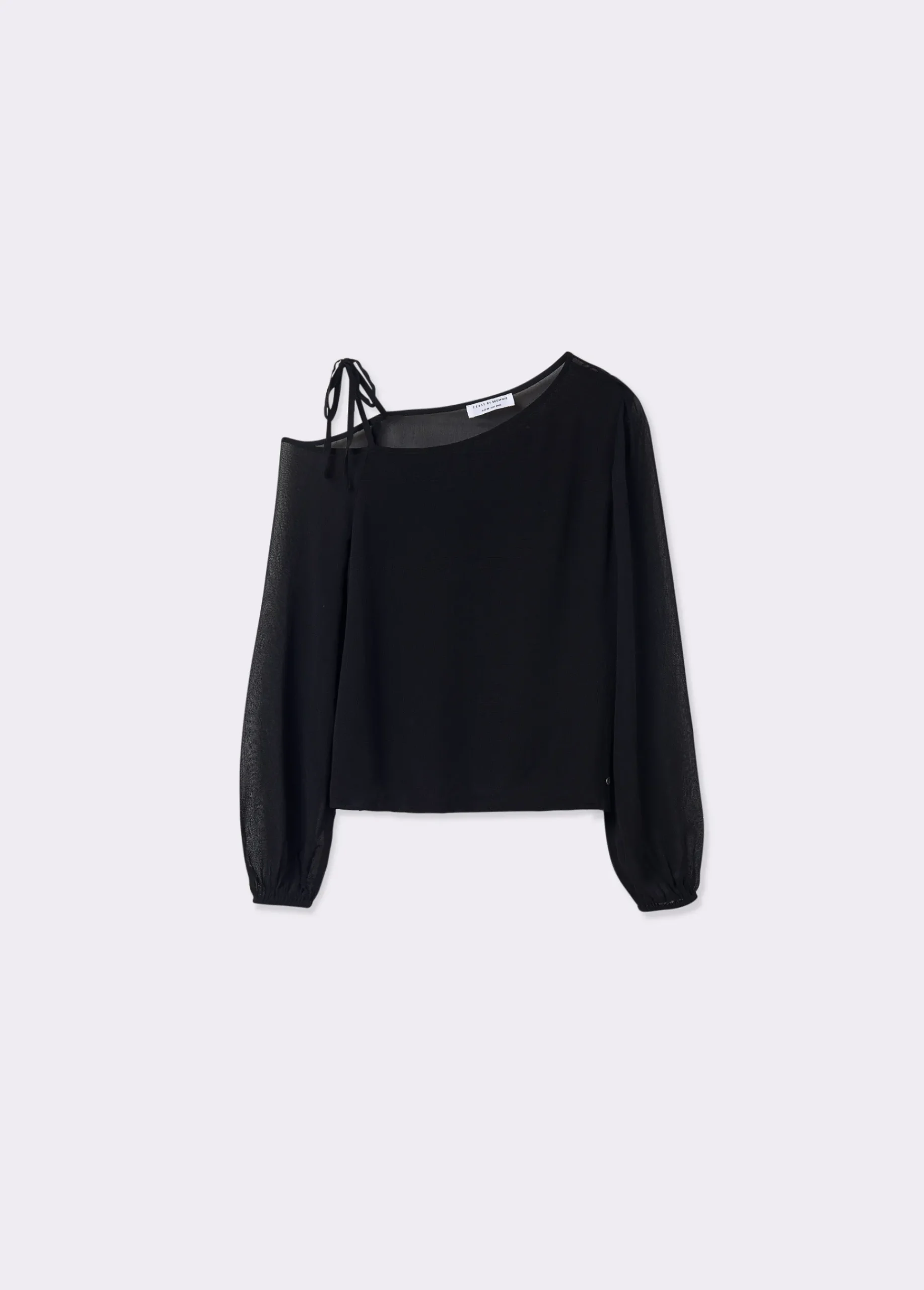 Brownie Camisas Y Blusas*Blusa asimétrica manga larga Negro