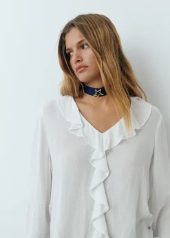 Brownie Camisas Y Blusas*Blusa escote volantes Crudo
