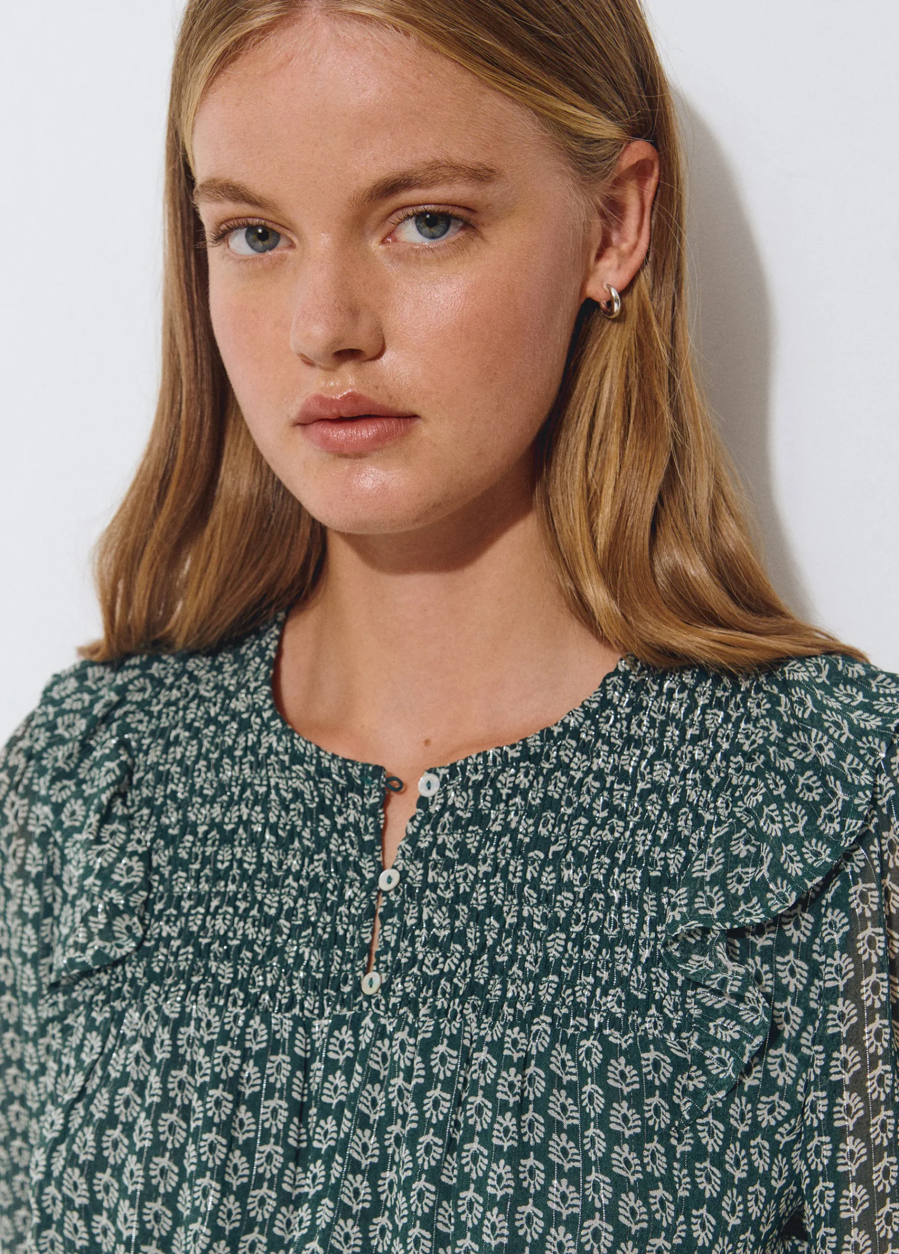 Brownie Camisas Y Blusas|Total Look*Blusa estampado bicolor Verde