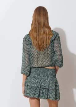 Brownie Camisas Y Blusas|Total Look*Blusa estampado bicolor Verde