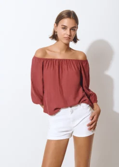 Brownie Camisas Y Blusas*Blusa manga larga lisa Teja