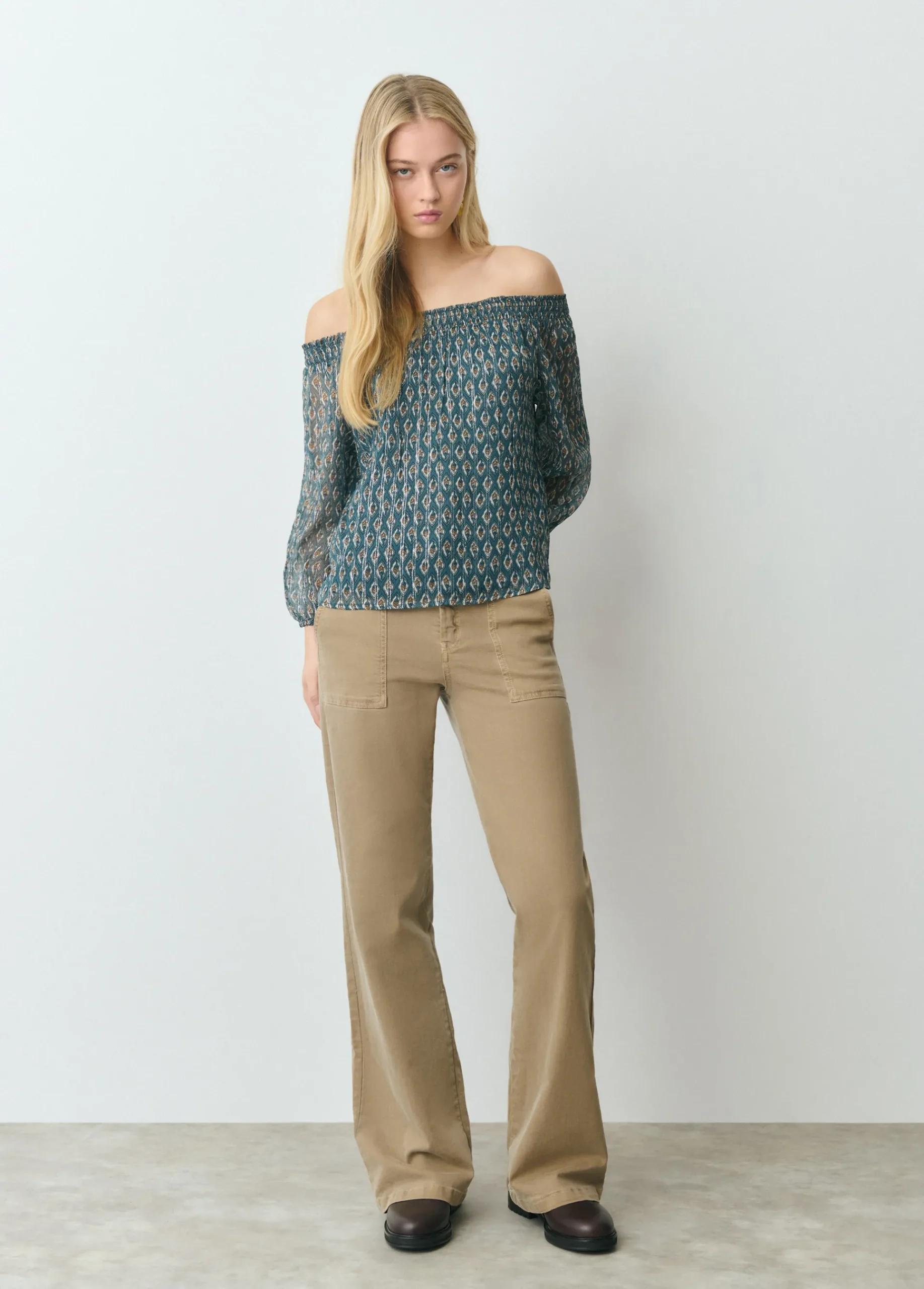 Brownie Camisas Y Blusas*Blusa offshoulder sello indio brillo