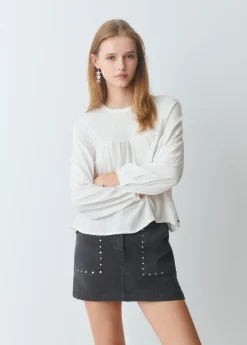 Brownie Camisas Y Blusas*Blusa pecherín smock Crudo