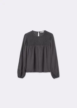 Brownie Camisas Y Blusas*Blusa pecherín smock Antracita