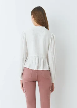 Brownie Camisas Y Blusas*Blusa smock con botones plumeti
