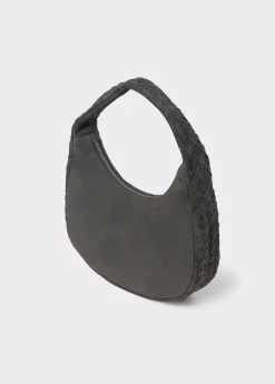 Brownie Bolsos*Bolso hombro piel trenzado Gris