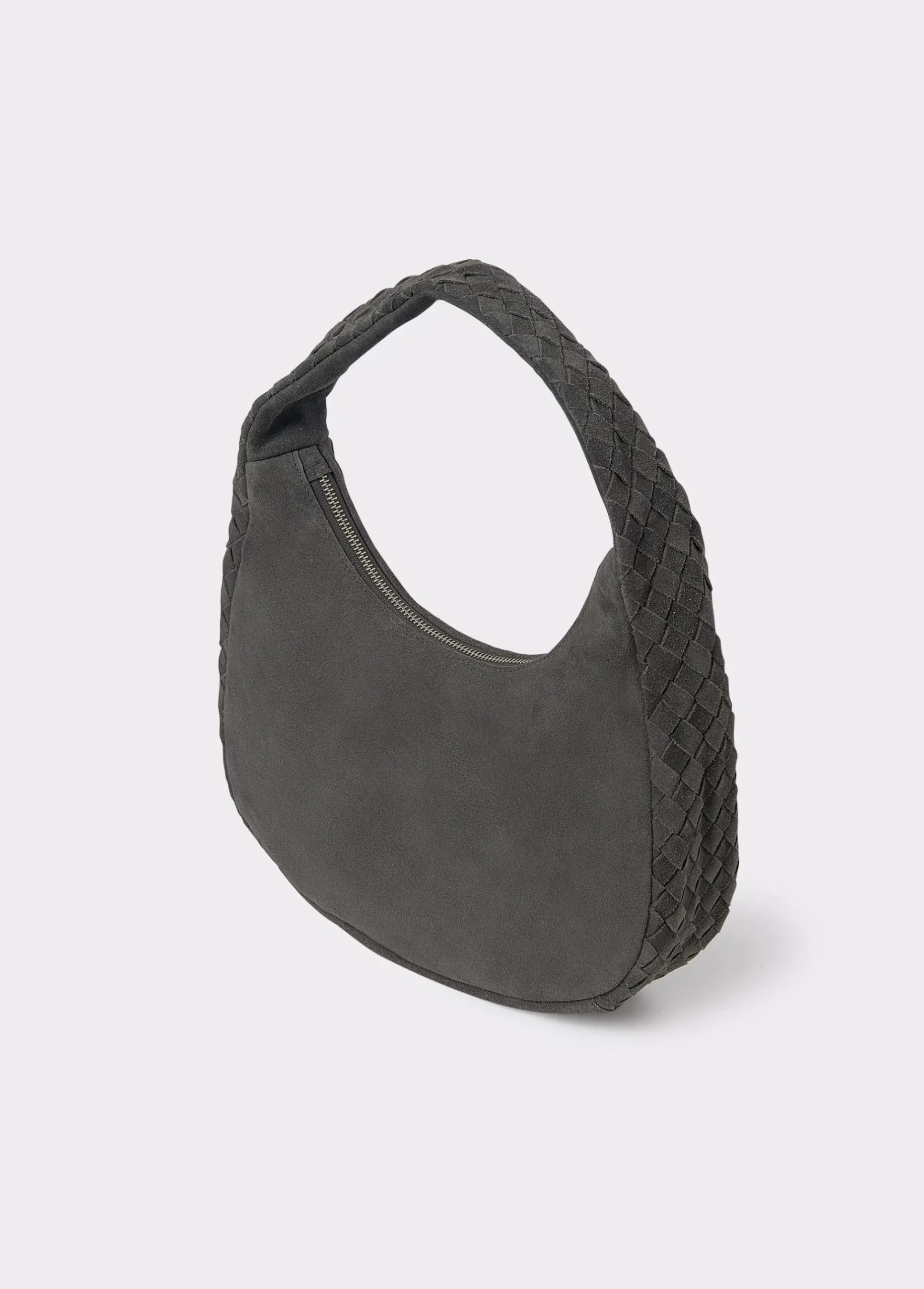 Brownie Bolsos*Bolso hombro piel trenzado Gris