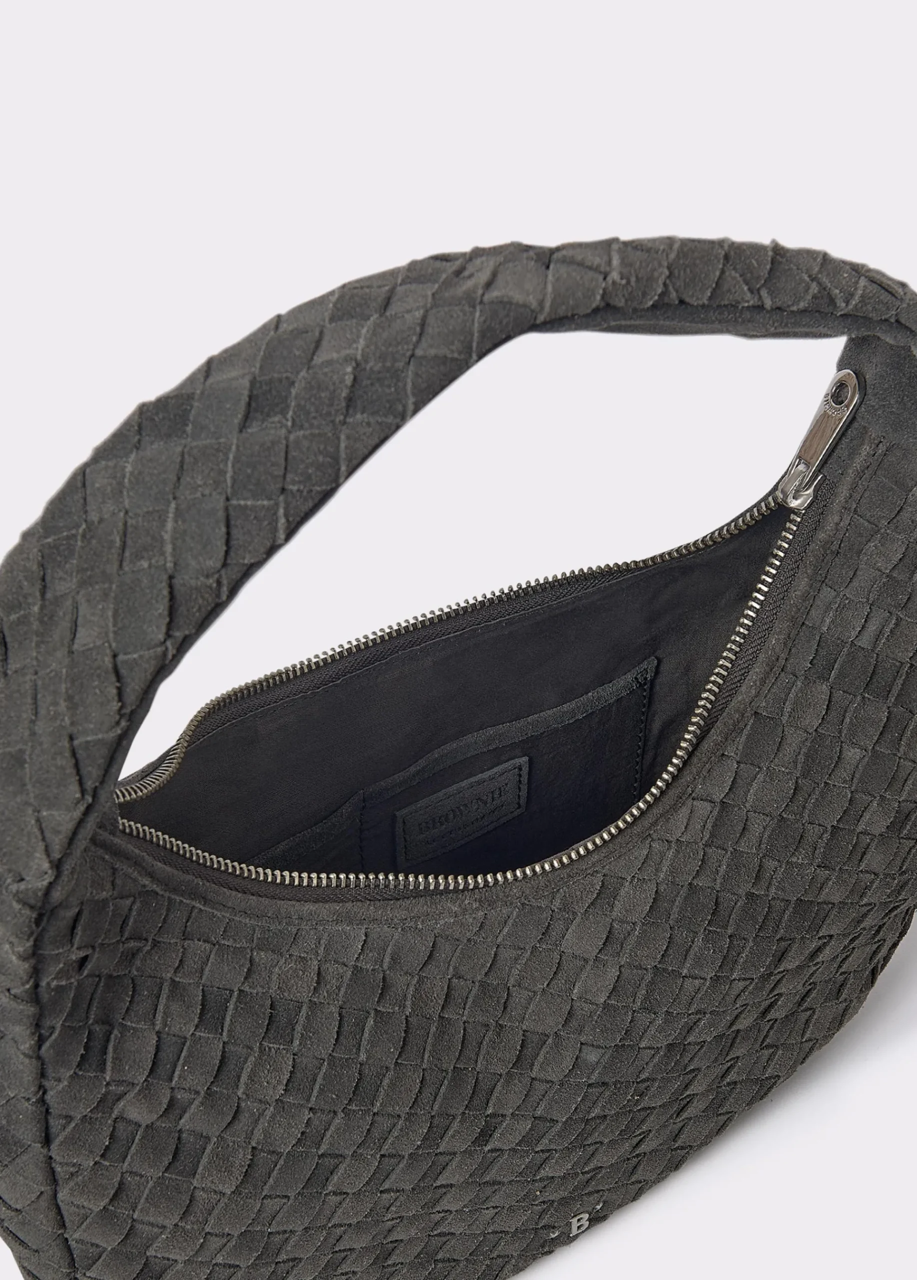 Brownie Bolsos*Bolso hombro piel trenzado Gris