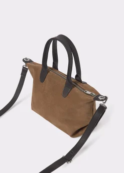 Brownie Bolsos*Bolso mini piel shopper Taupeoscuro