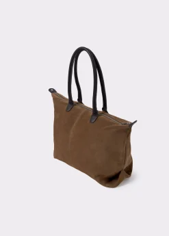Brownie Bolsos*Bolso piel shopper cremallera Taupeoscuro
