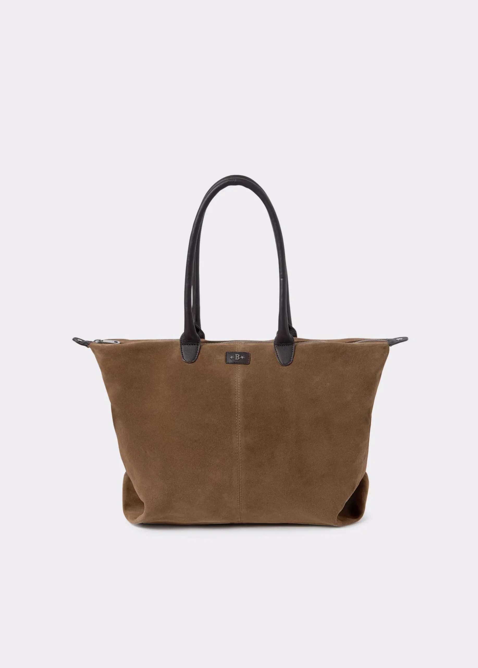 Brownie Bolsos*Bolso piel shopper cremallera Taupeoscuro