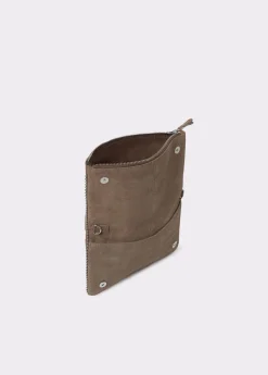 Brownie Bolsos*Bolso piel solapa bolitas Taupeoscuro