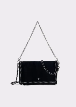 Brownie Bolsos*Bolso piel solapa cadena Negro
