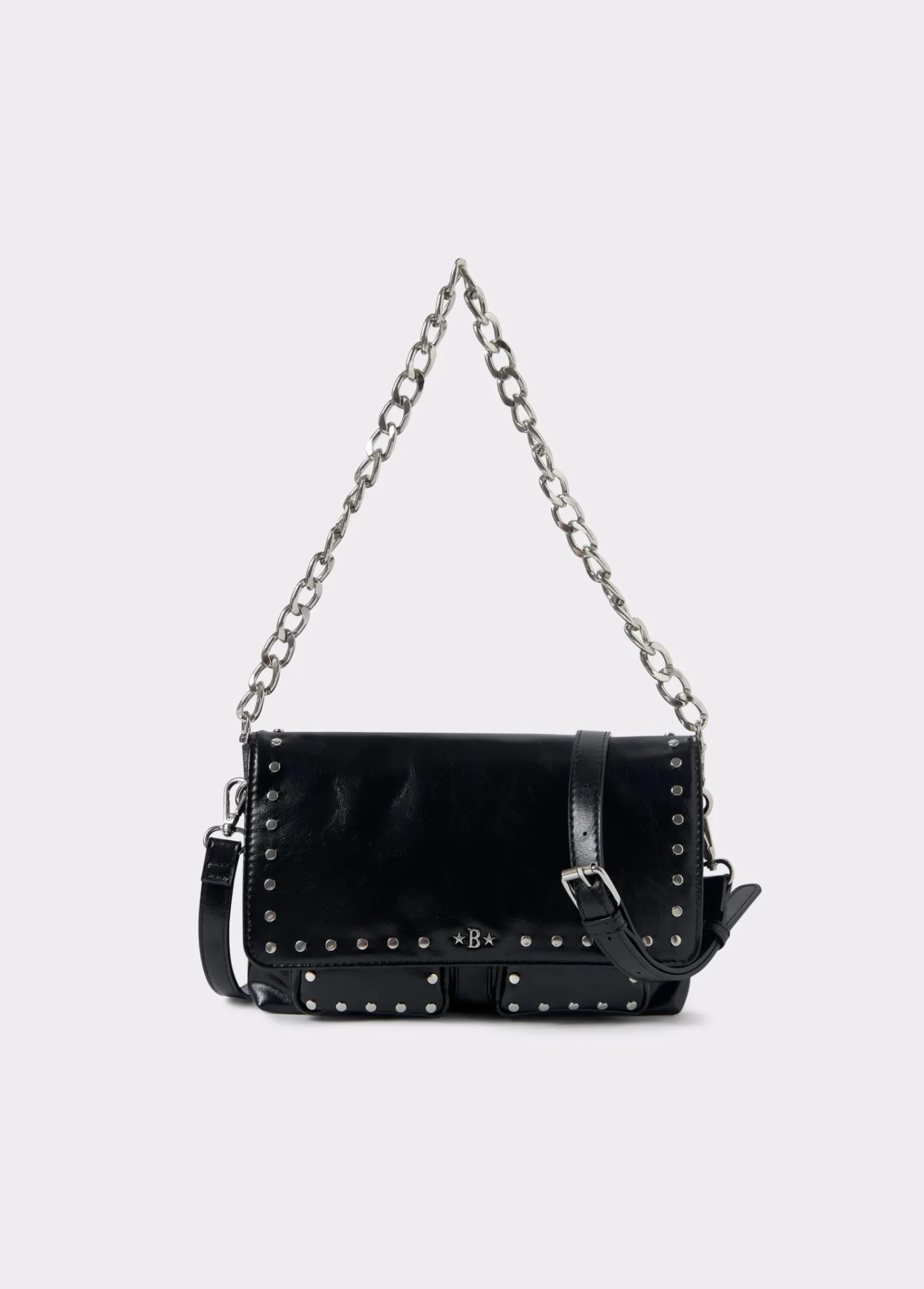 Brownie Bolsos*Bolso solapa dos bolsillos Negro
