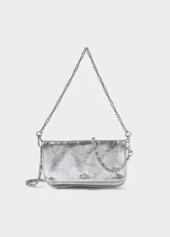 Brownie Bolsos*Bolso solapa mini laminado Plata