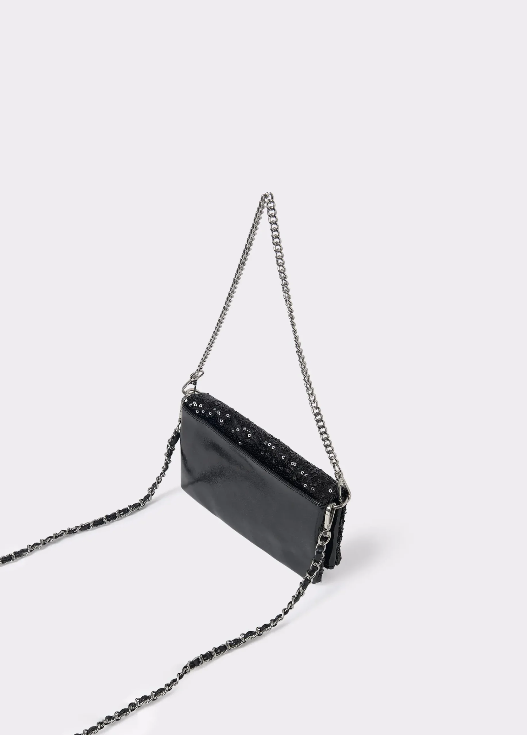 Brownie Bolsos*Bolso solapa mini lentejuelas Negro