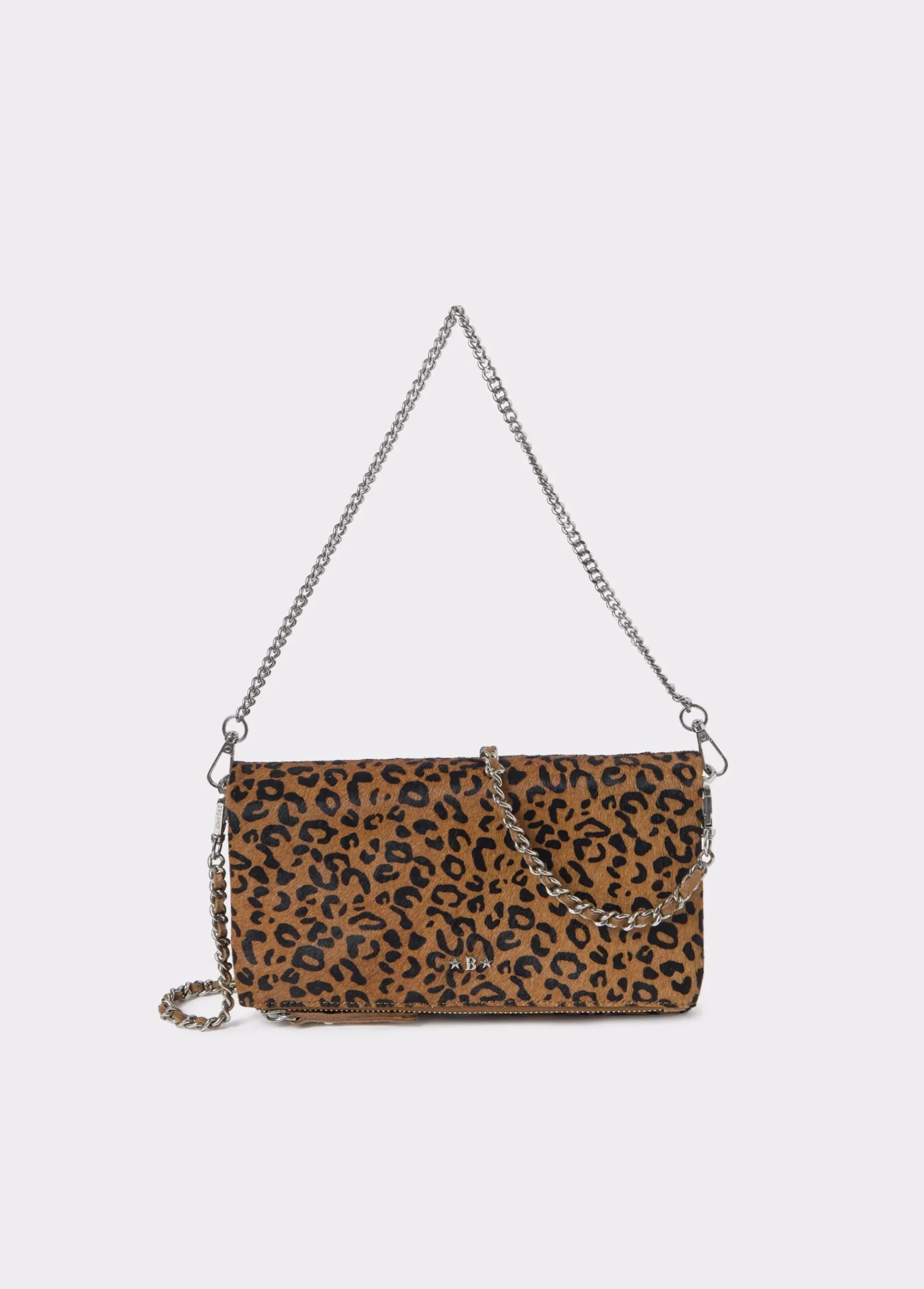 Brownie Bolsos*Bolso solapa piel estampado animal Negro