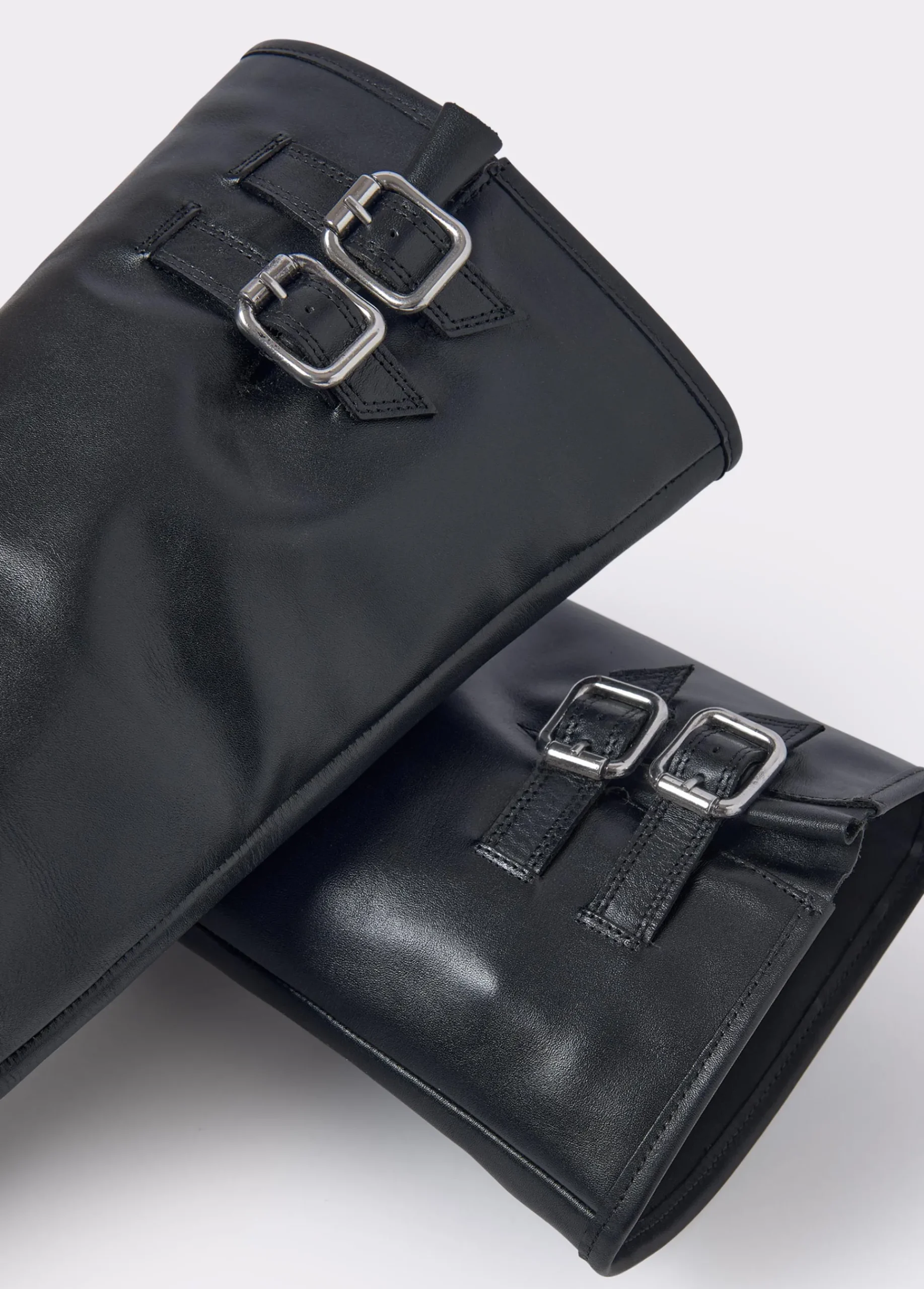 Brownie Zapatos*Bota alta piel hebillas Negro