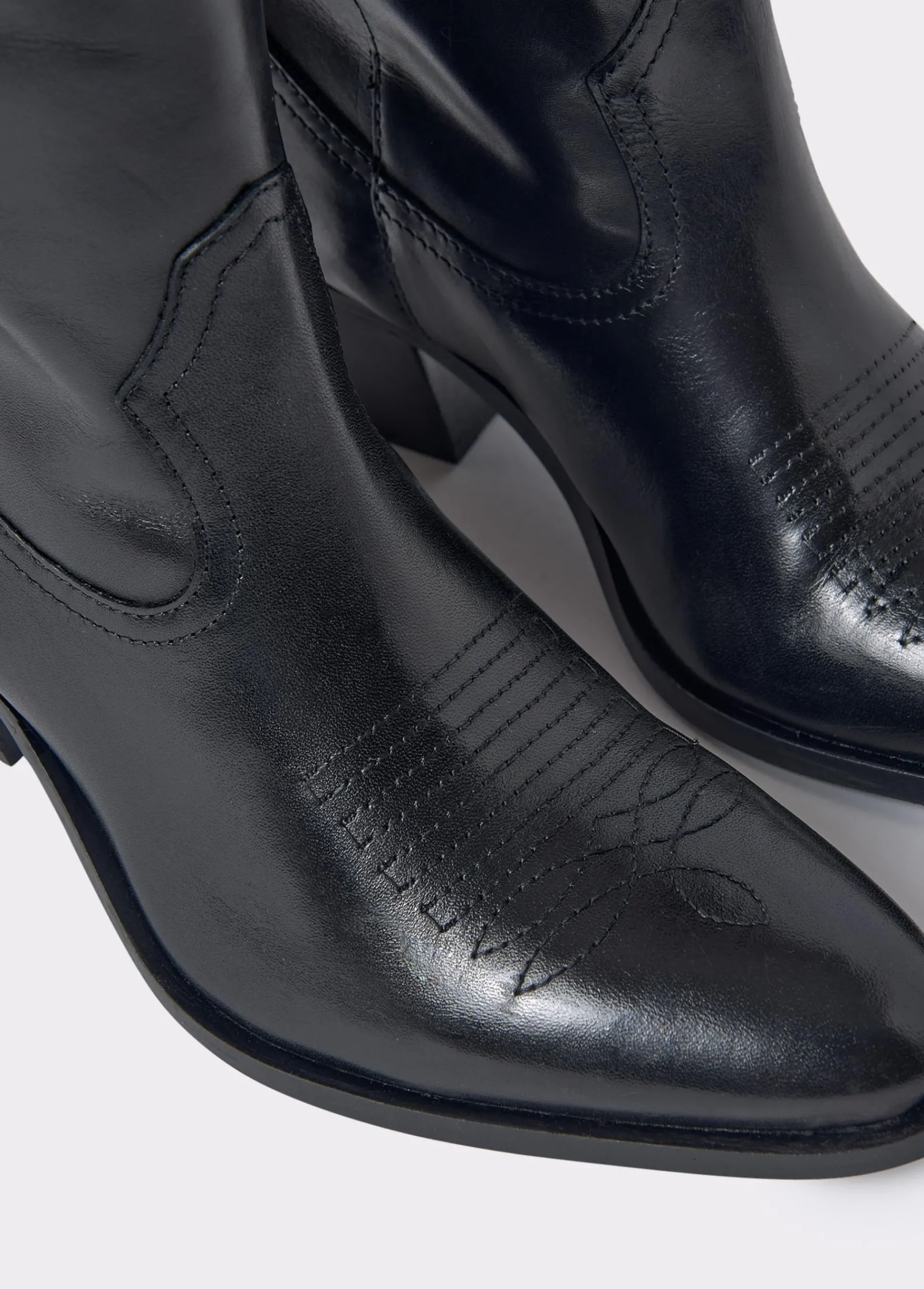 Brownie Zapatos*Bota piel campera tacón Negro