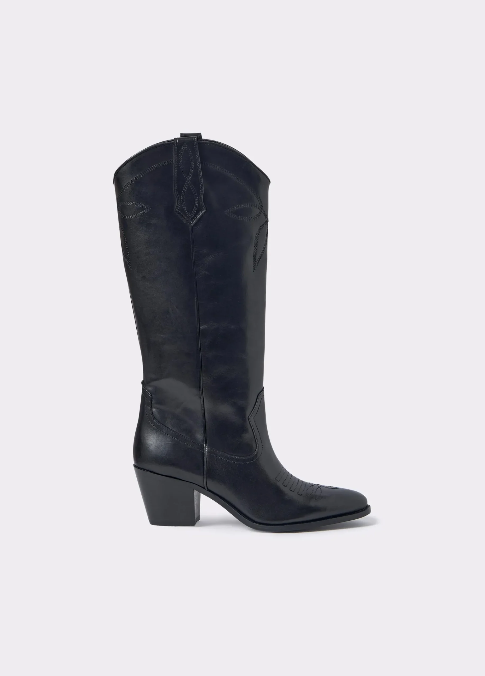 Brownie Zapatos*Bota piel campera tacón Negro