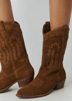 Brownie Zapatos*Bota piel cowboy Cuero