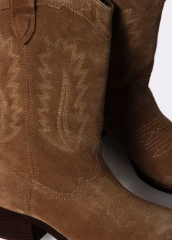 Brownie Zapatos*Bota piel cowboy Cuero