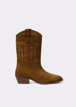 Brownie Zapatos*Bota piel cowboy Cuero