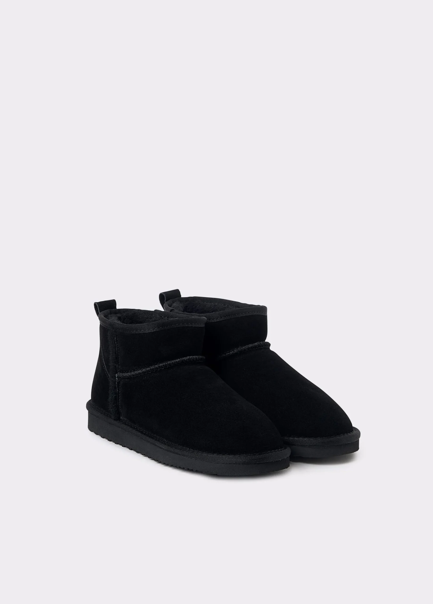 Brownie Zapatos*Botín bajo piel pelo Negro