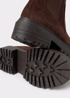 Brownie Zapatos*Botín piel serraje Chocolate