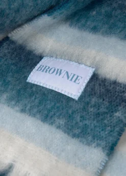 Brownie Bufandas*Bufanda gruesa estrecha rayas Azul