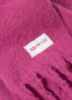 Brownie Bufandas*Bufanda gruesa lisa flecos Fucsia