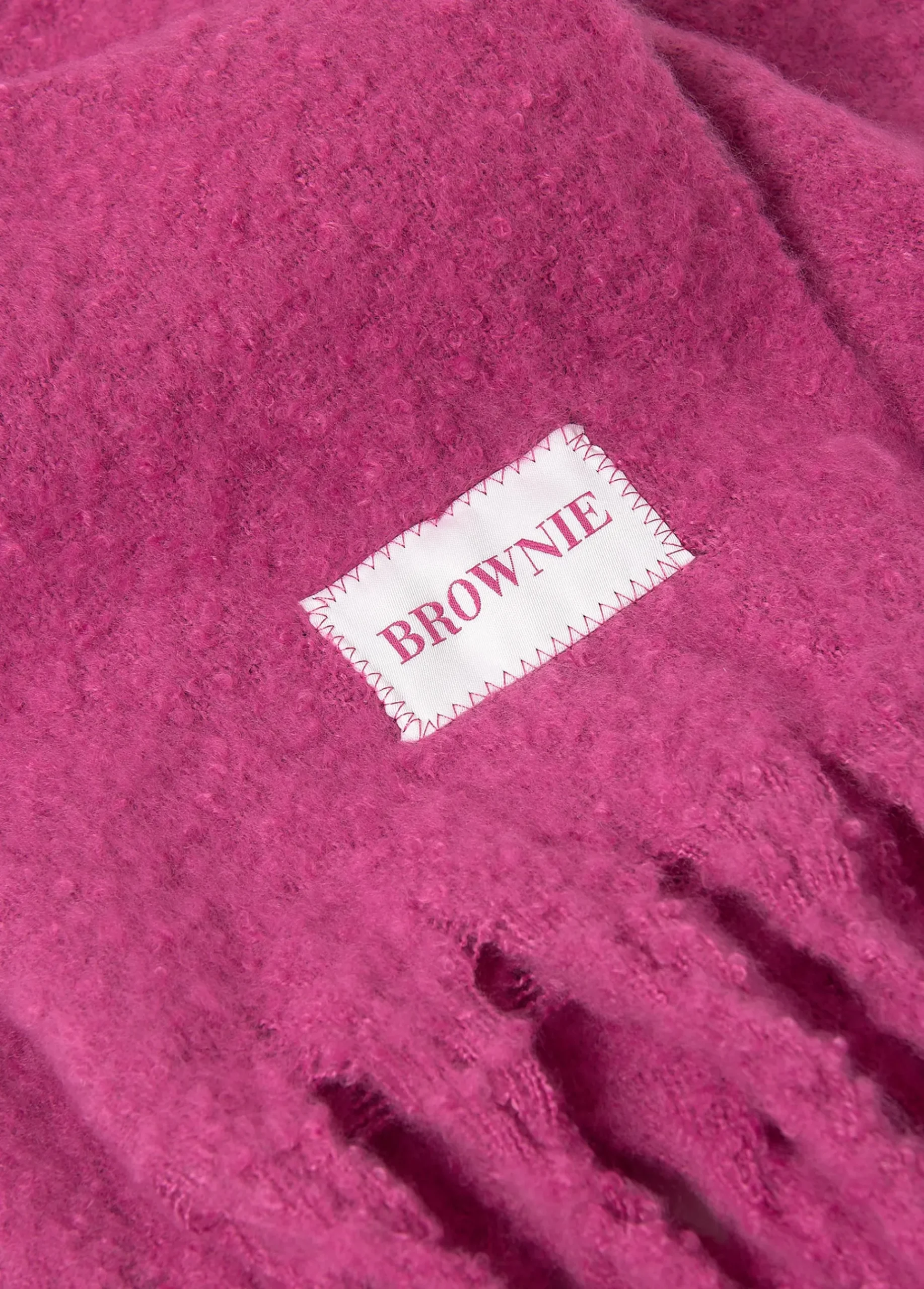 Brownie Bufandas*Bufanda gruesa lisa flecos Fucsia