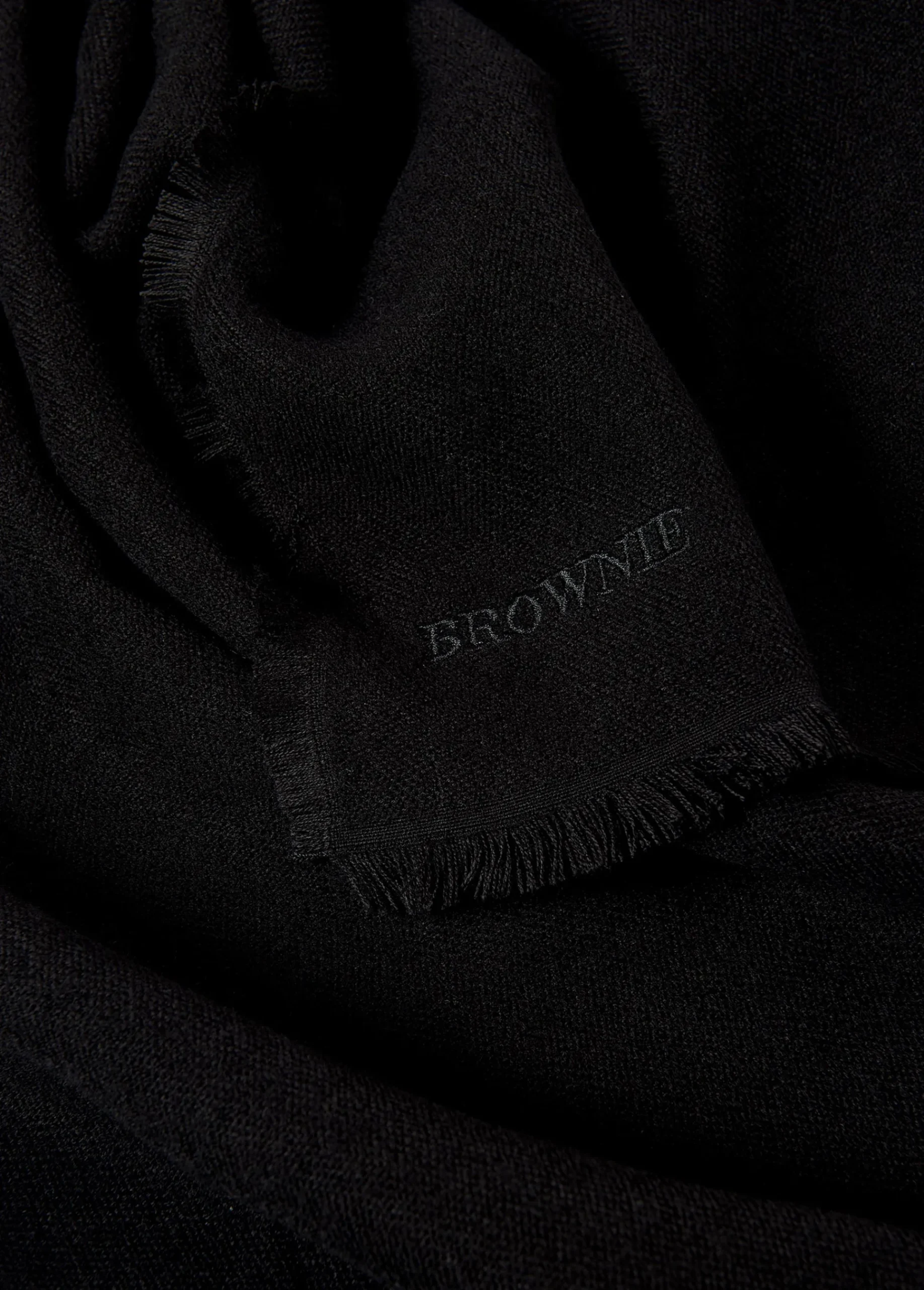 Brownie Bufandas*Bufanda lisa fina Negro