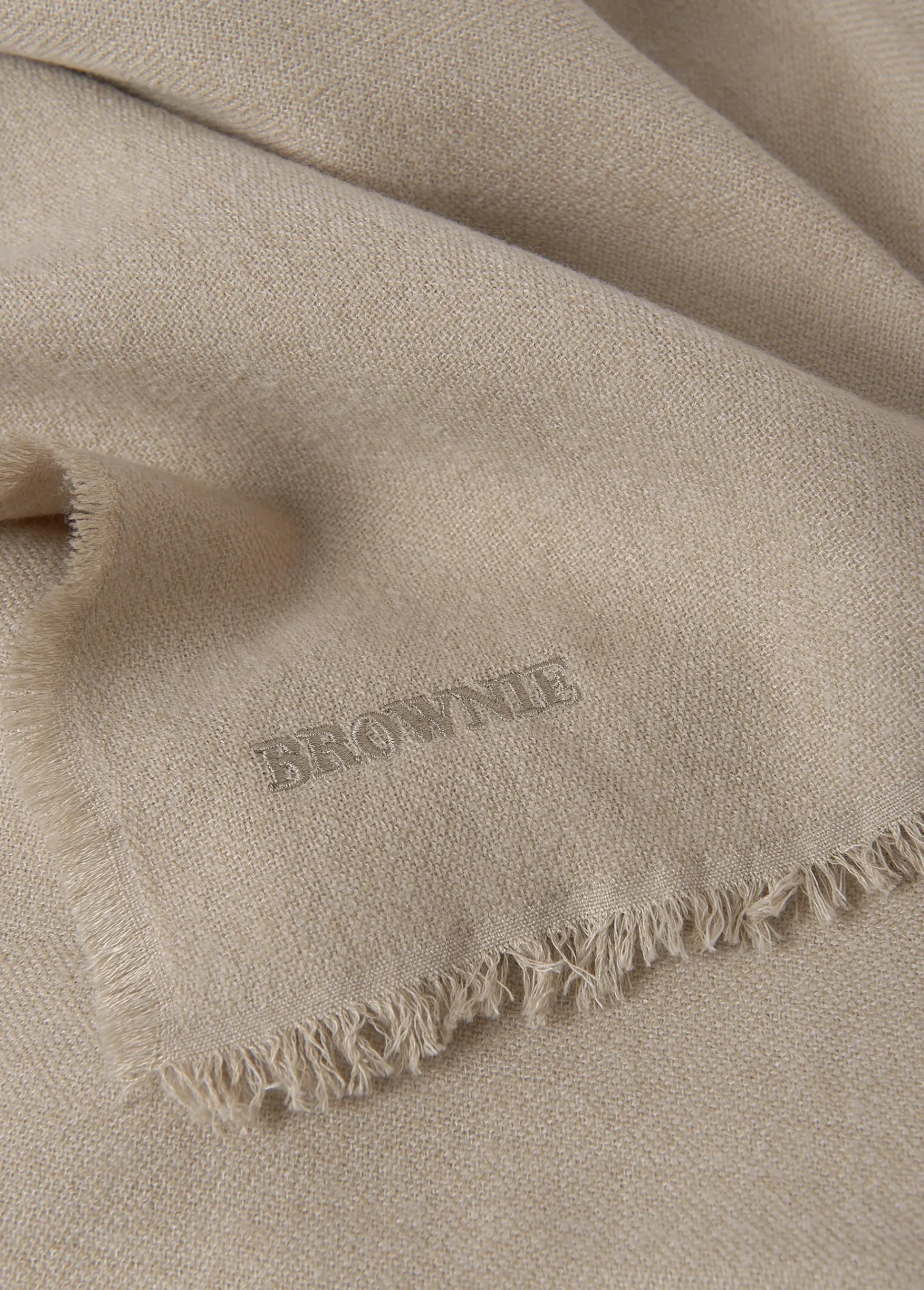 Brownie Bufandas*Bufanda lisa melange fina Beige