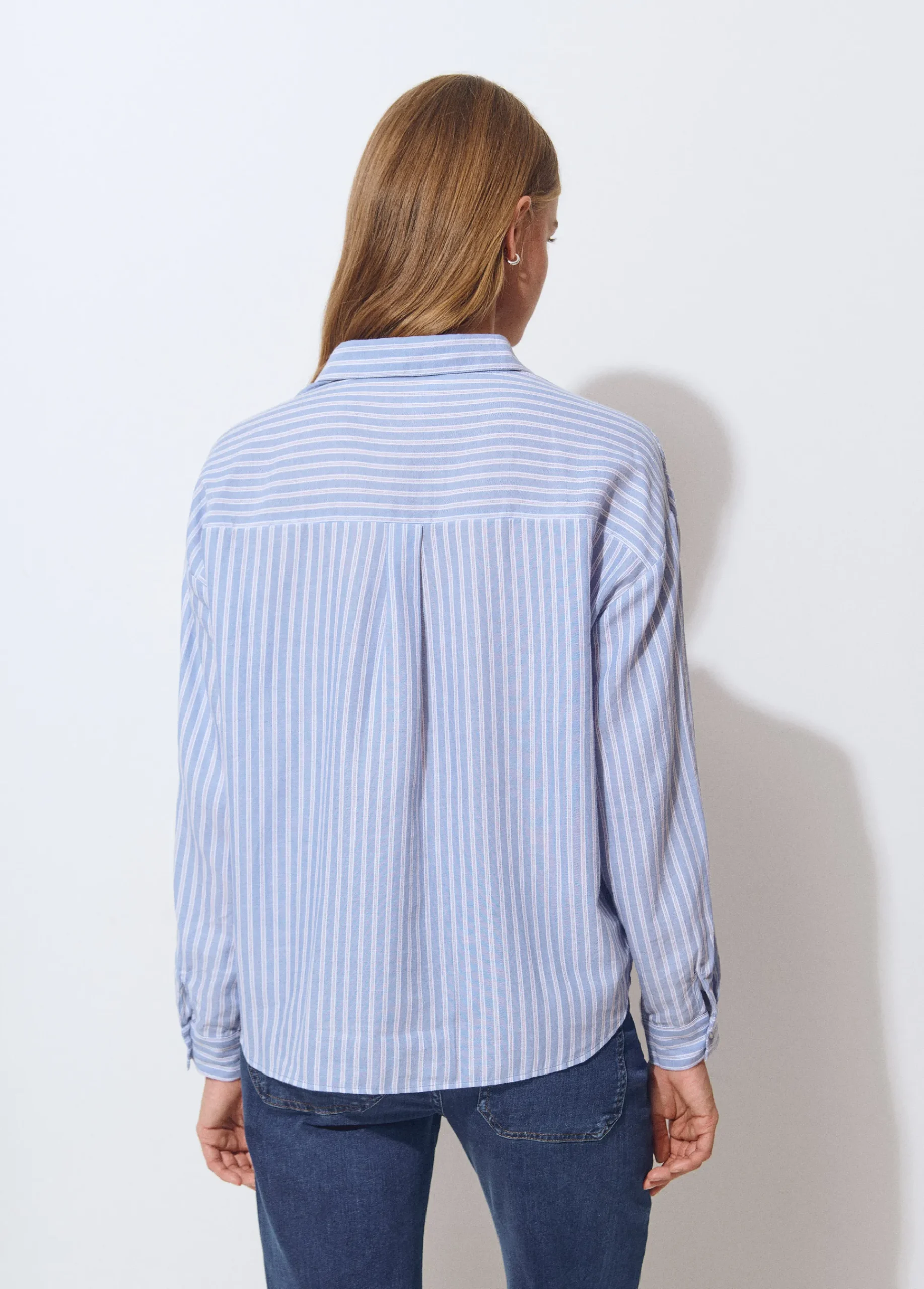 Brownie Camisas Y Blusas*Camisa rayas Celeste