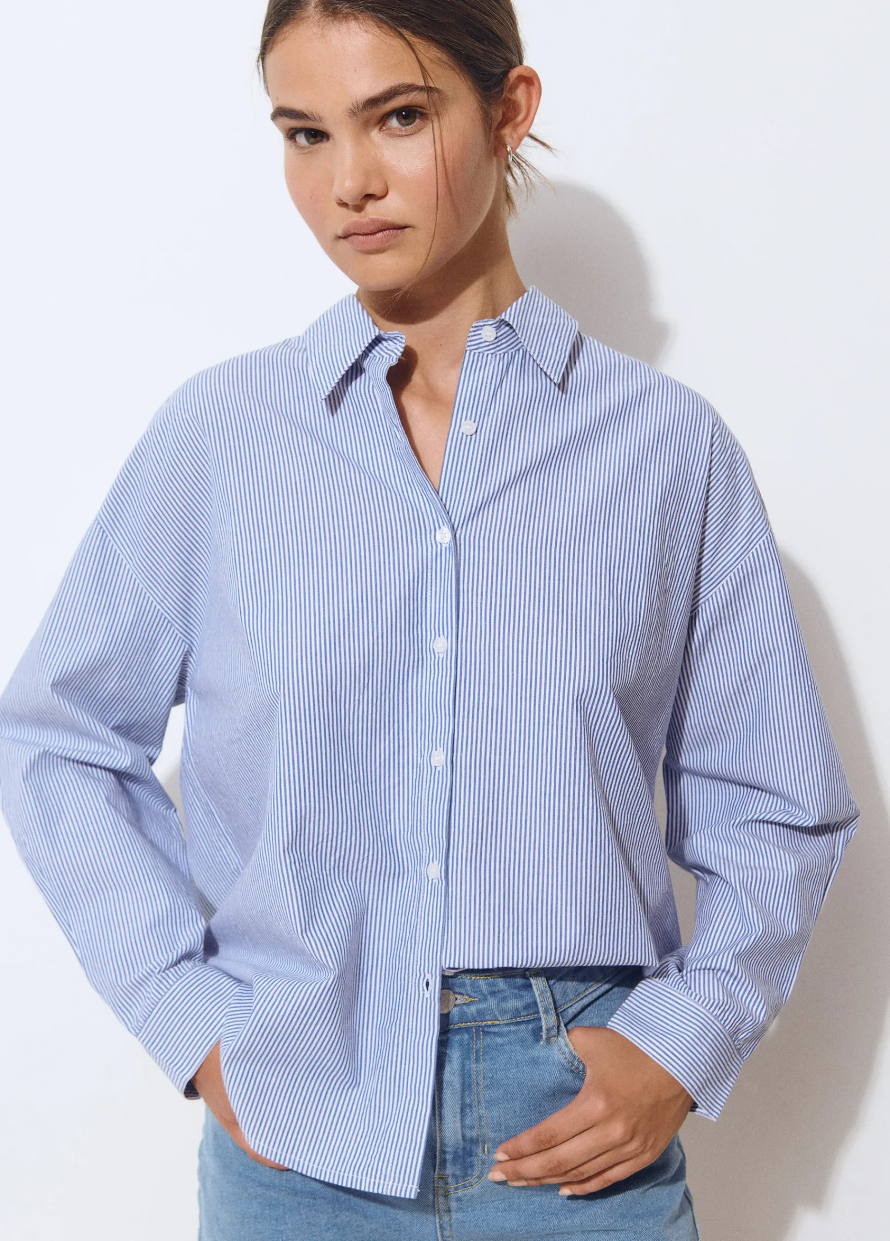 Brownie Camisas Y Blusas*Camisa rayas Azul
