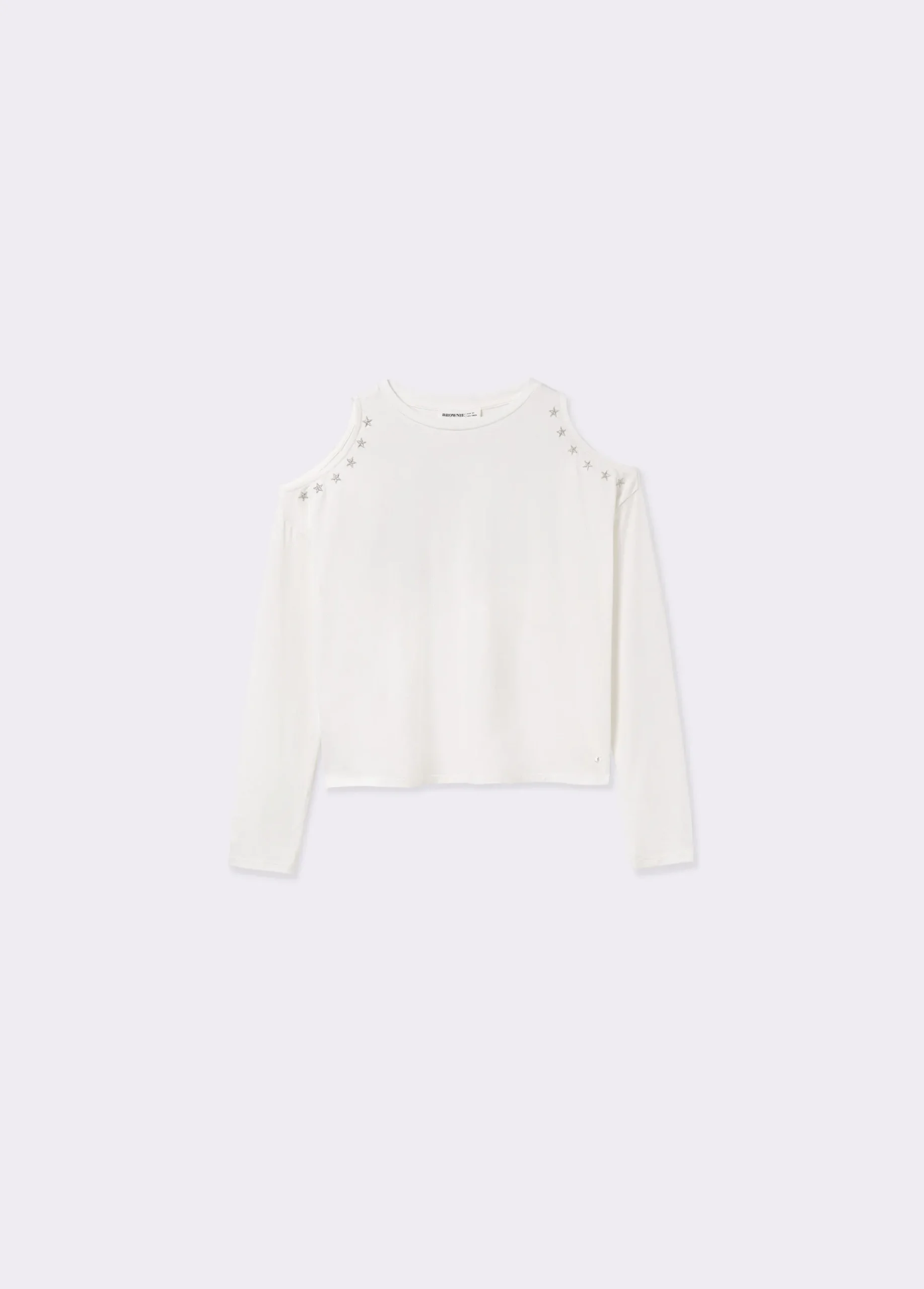 Brownie Camisetas Y Tops*Camiseta cut-out bordado estrellas