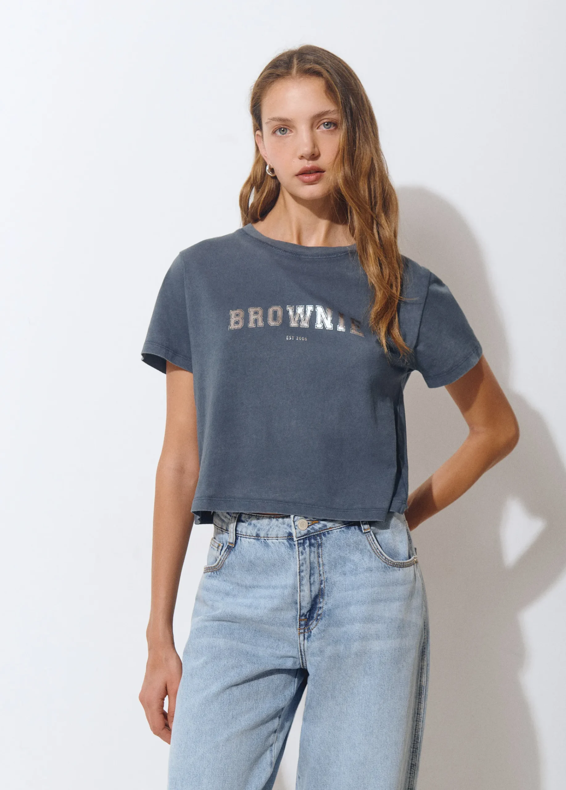 Brownie Camisetas Y Tops*Camiseta logo Azul