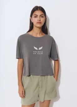 Brownie Camisetas Y Tops*Camiseta manga corta print trasero Gris