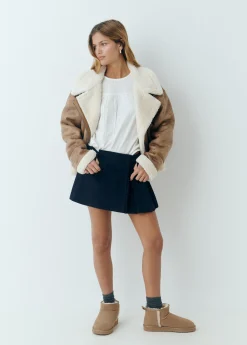 Brownie Abrigos Y Chaquetas*Cazadora doble faz efecto piel Camel