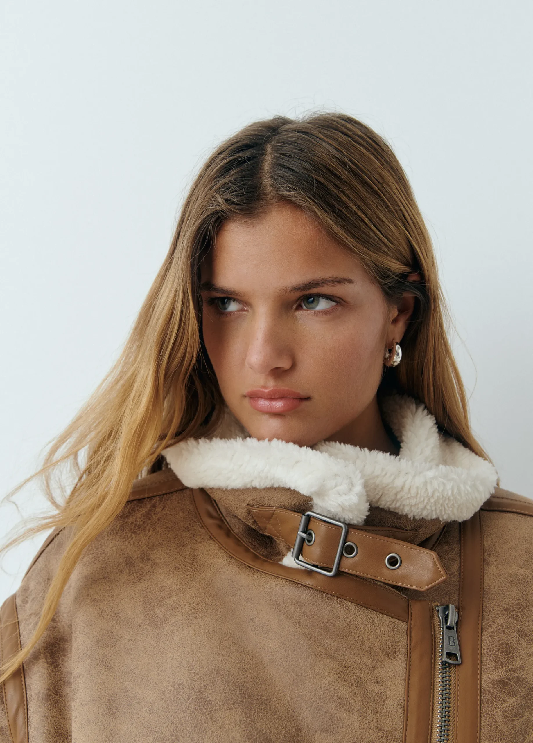Brownie Abrigos Y Chaquetas*Cazadora doble faz efecto piel Camel