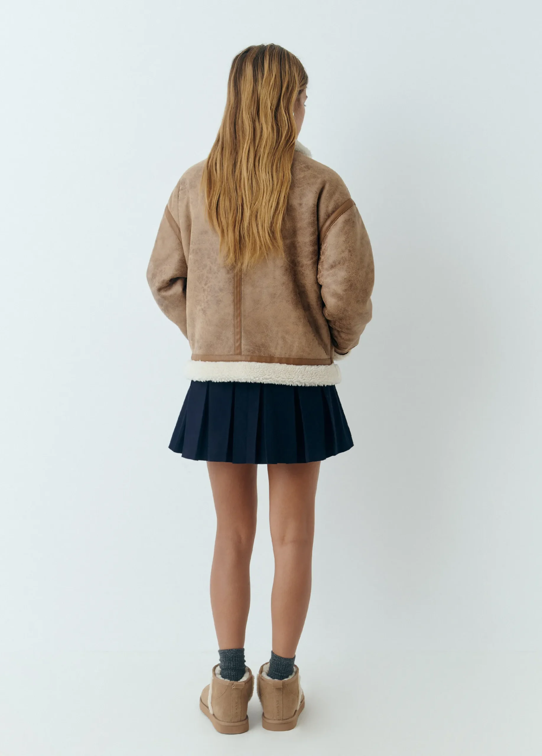 Brownie Abrigos Y Chaquetas*Cazadora doble faz efecto piel Camel