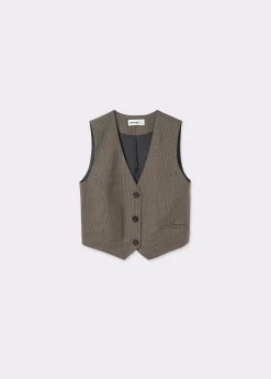 Brownie Chalecos|Total Look*Chaleco cuadritos Marron