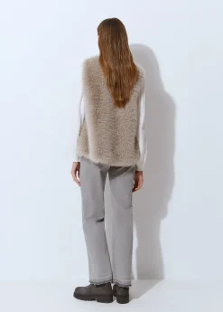 Brownie Abrigos Y Chaquetas|Chalecos*Chaleco efecto pelo Gris