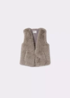 Brownie Abrigos Y Chaquetas|Chalecos*Chaleco efecto pelo Gris
