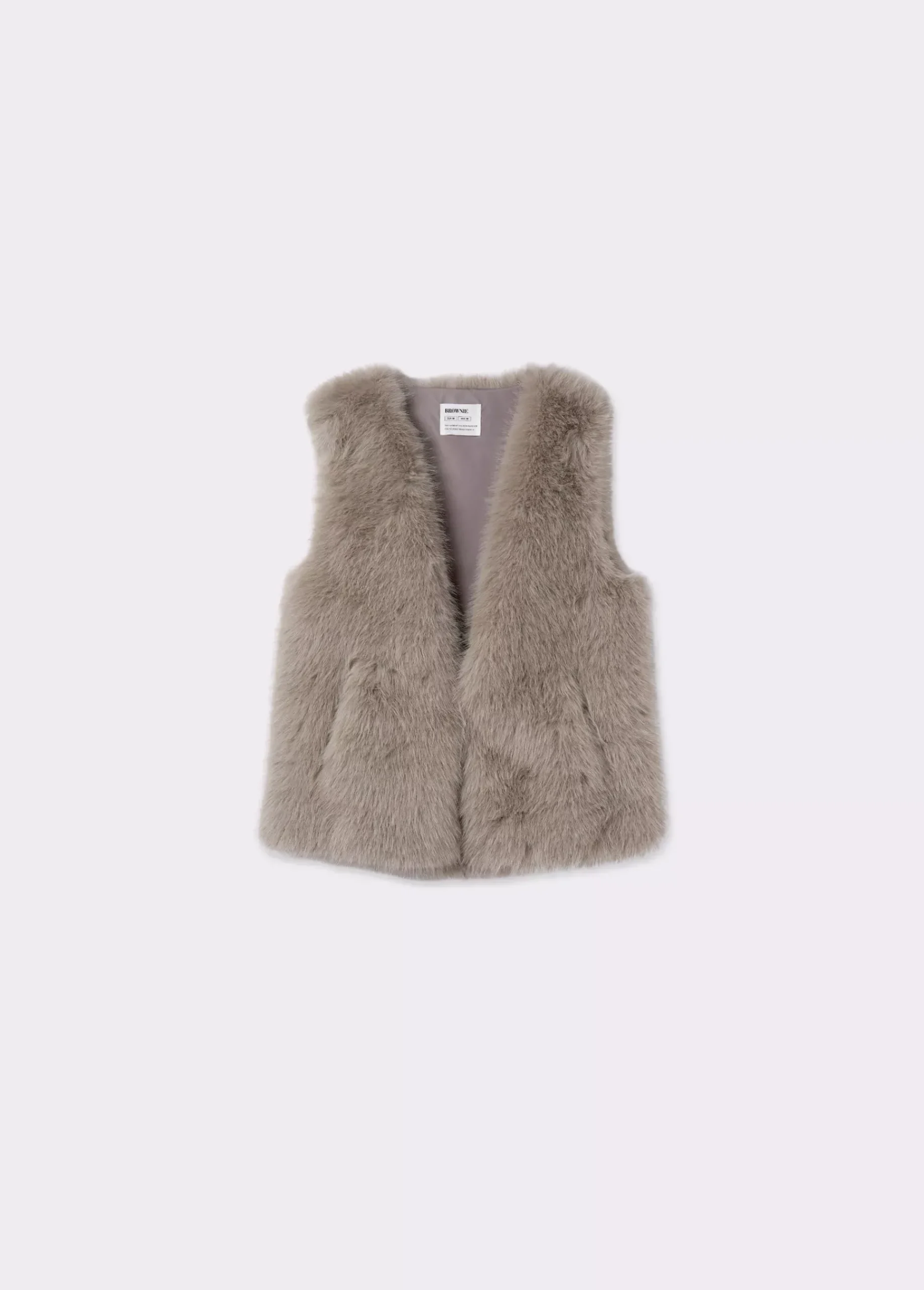 Brownie Abrigos Y Chaquetas|Chalecos*Chaleco efecto pelo Gris